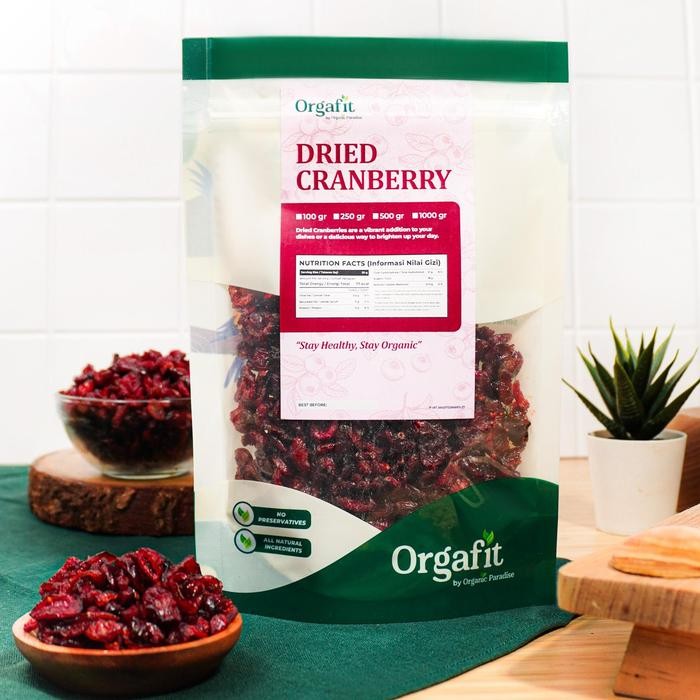 

Dried Cranberry 1 KG / Buah Kranberri Kering 1 KG Import USA Organic Paradise - Spesifikasi