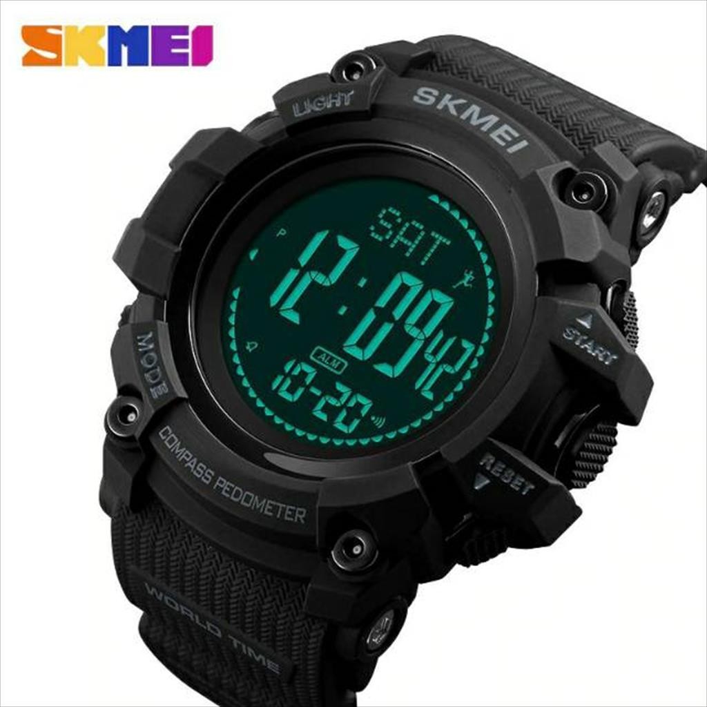 Jam Tangan Pria / SKMEI 1356 / Jam Tangan Digital Multifuction / Jam Tangan Smartwatch Compass