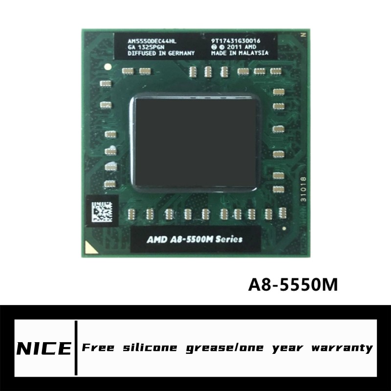 A8-5550M A8 5550M AM5550DEC44HL 2.1 Ghz Quad Core 4M 35W Socket FS1 CPU processor