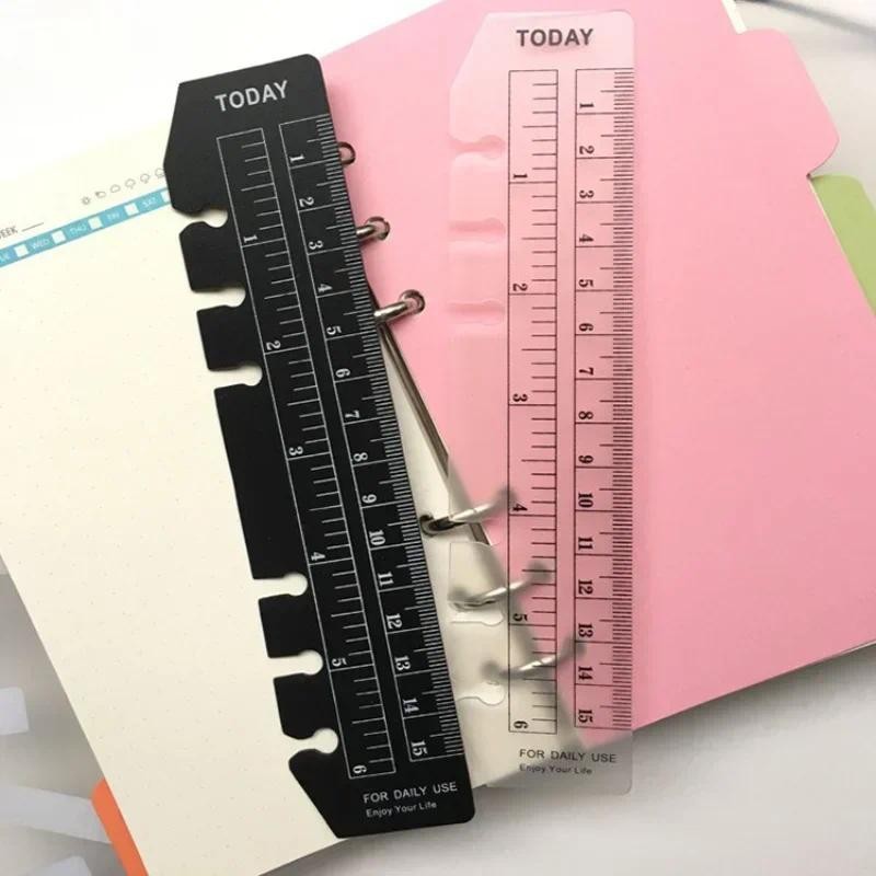 

Ruler A4 B5 A5 A6 A7 PP Matt Frosted Planner Agenda for 6 Holes Loose Leaf Spiral Notebook Organizer