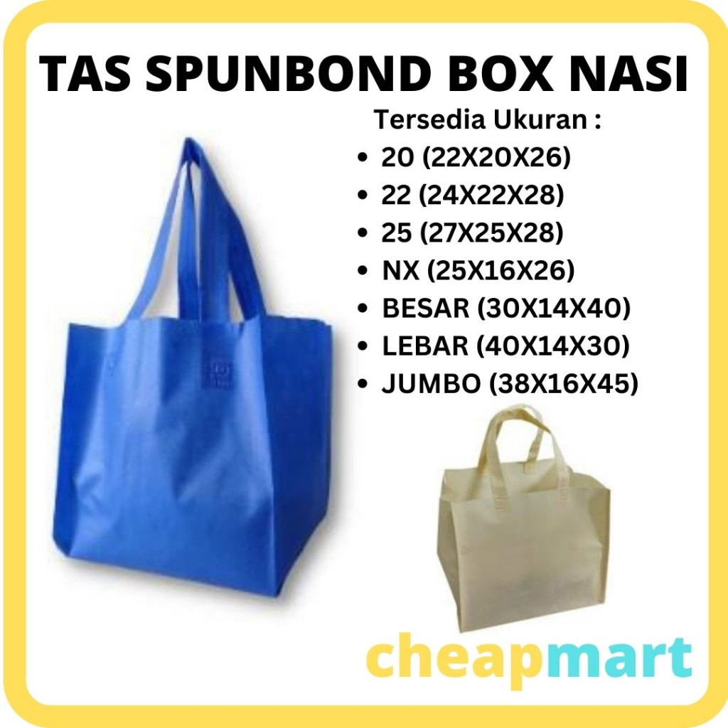 

[Min-3] [1-LBR] TAS SPUNBOND BOX NASI TAS KOTAK NASI TAS HAJATAN