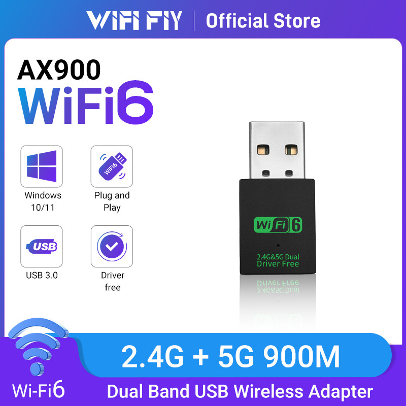 AX900 Wifi 6 Adapter Mini USB WIFI 6 Dongle Network Card 2.4GHz/5GHz Cle Wi-Fi Lan Adapter Driver Fr