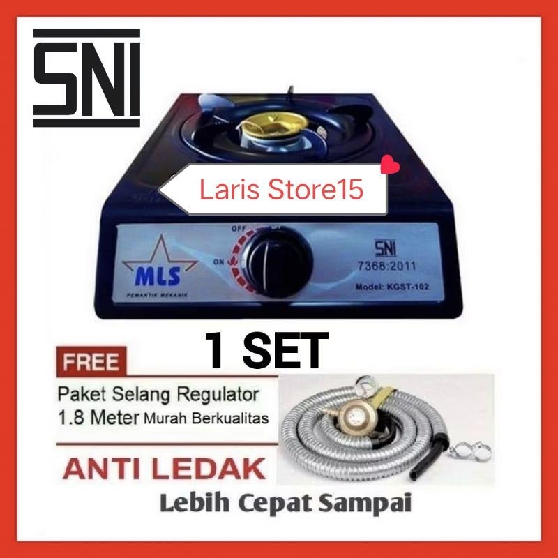PAKET HEMAT KOMPOR GAS 1TUNGKU + SELANG REGULATOR PAKET LENGKAP