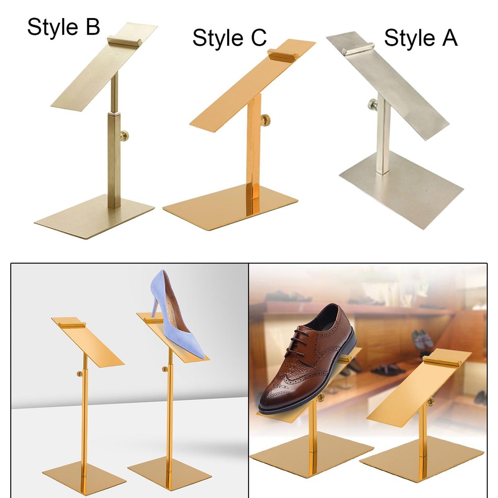 

Shoe Display Stand Adjustable Holder Shoe Rack Prop Rack Shoe Polished Riser Stand for Shoe Store High-Heel Men Leather Shoe