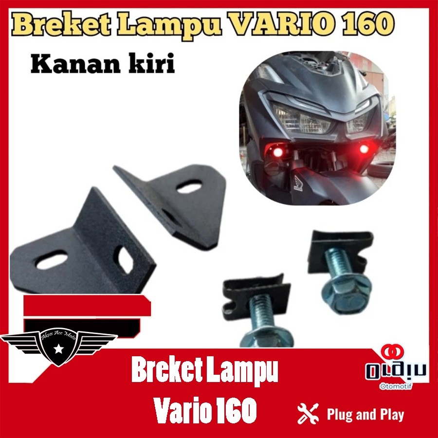 Breket Dudukan Lampu Tembak D2 Laser VARIO 160 2022 d2 full Max2