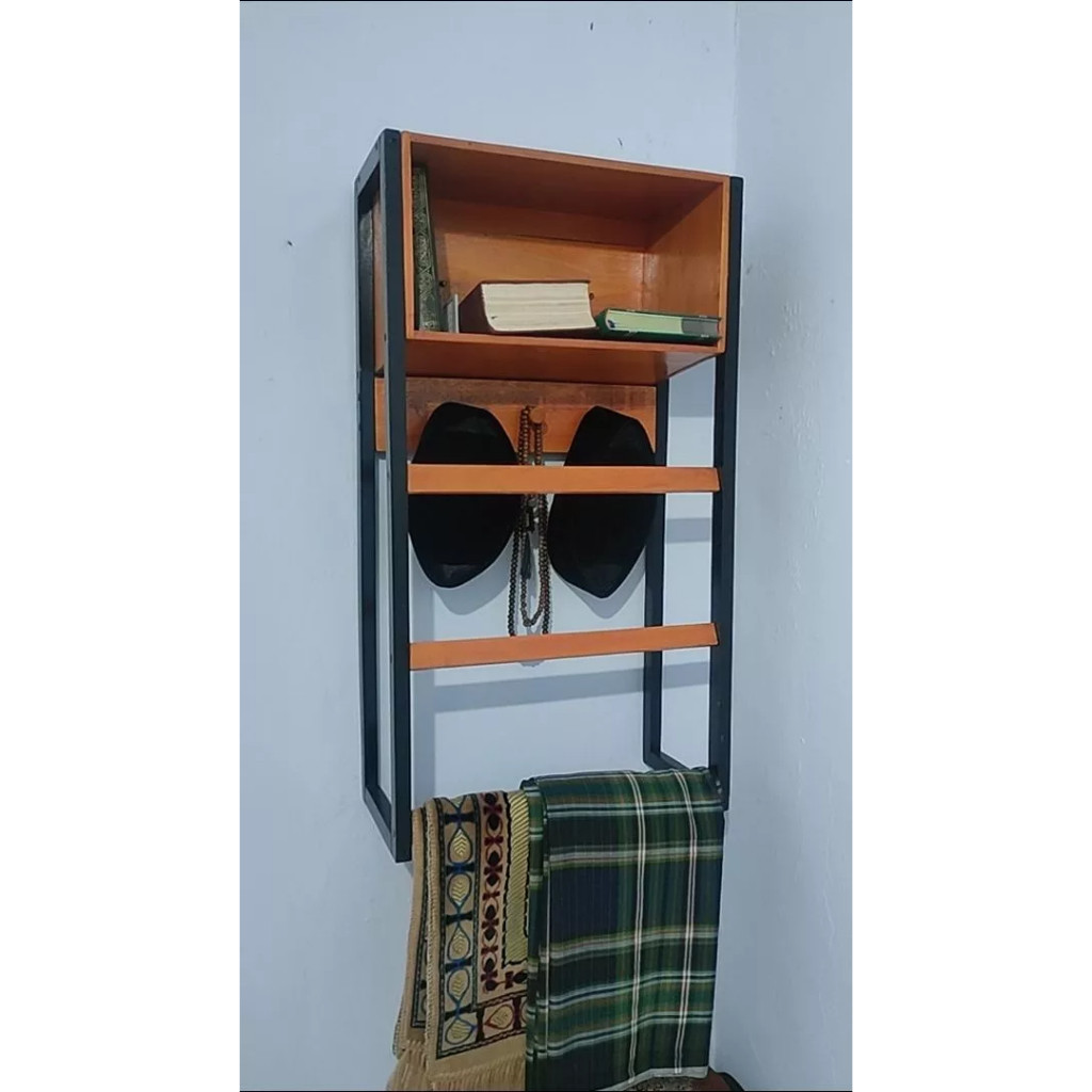 Rak Mukena Sajadah Tempel Dinding Minimalis