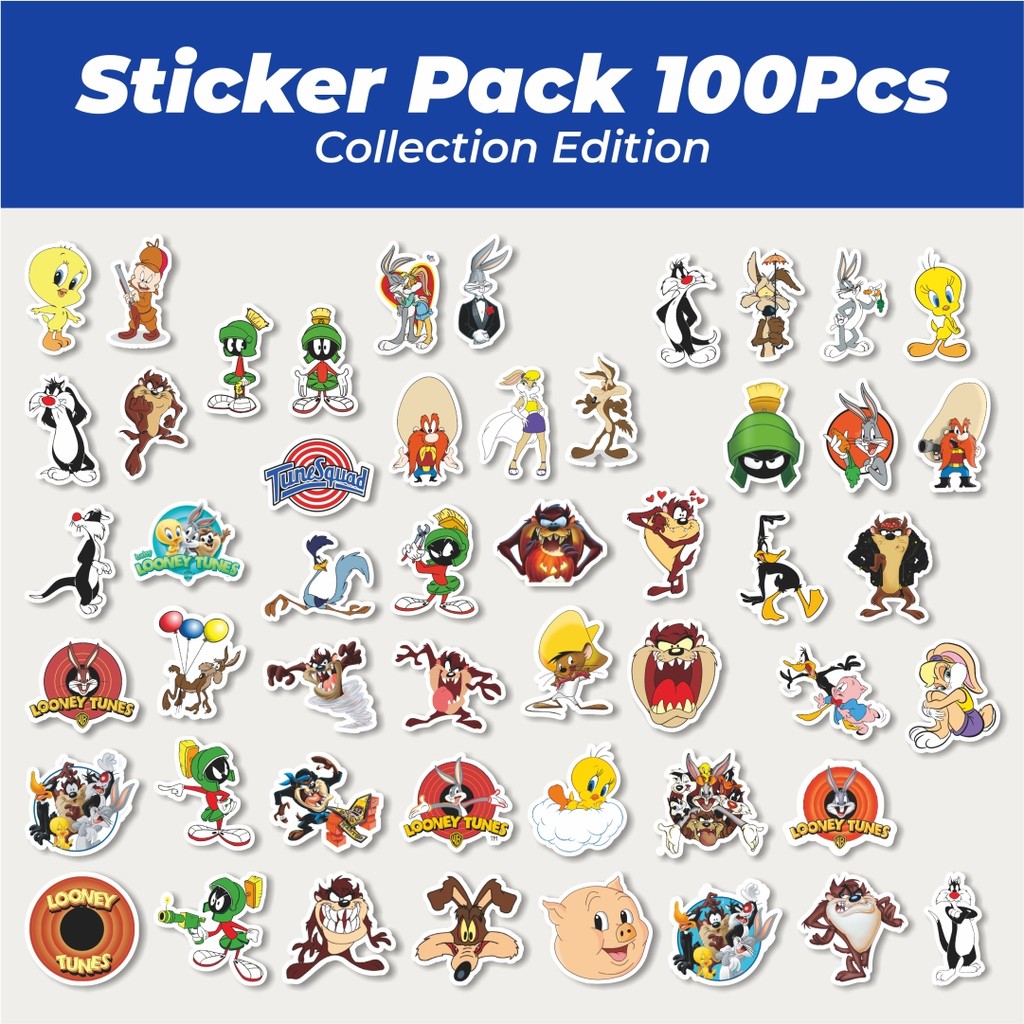 

Hot Stiker Warner Bros Series Looney Tunes Character Mix Lucu Anti Air Stikers Berperekat Waterproof Sticker Decal Buat Motor Helm Buku Journal Koper Casing HP Laptop Botol Minum