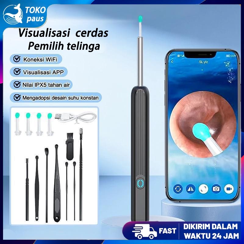 Pembersih telinga bayi/korek kuping LED/pembersih kuping smart/kamera WiFi hp korek kuping bayi