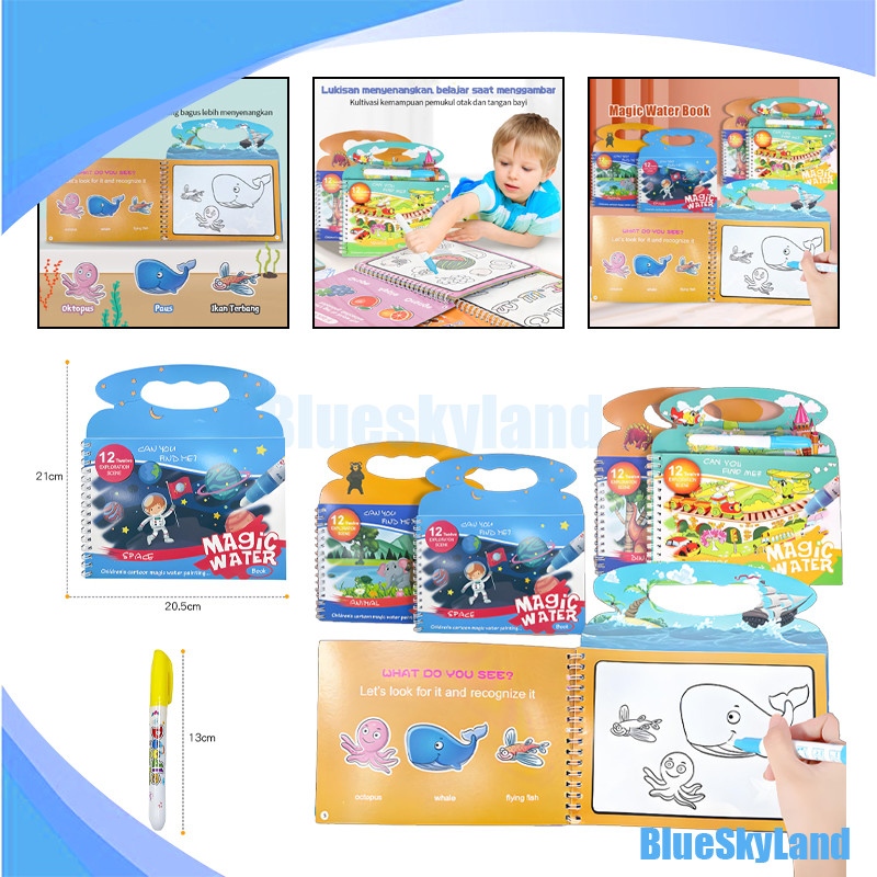 

Buku Mewarnai Magic Water Book Buku Mewarnai Ajaib Dengan Spidol Air