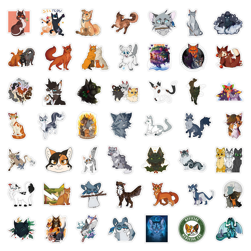 

10/50/100PCA Warriors Cats Waterproof Cartoon Stickers DIY Decoration Notebook Mobile Guitar Suitcase Water Cup Graffiti Toys