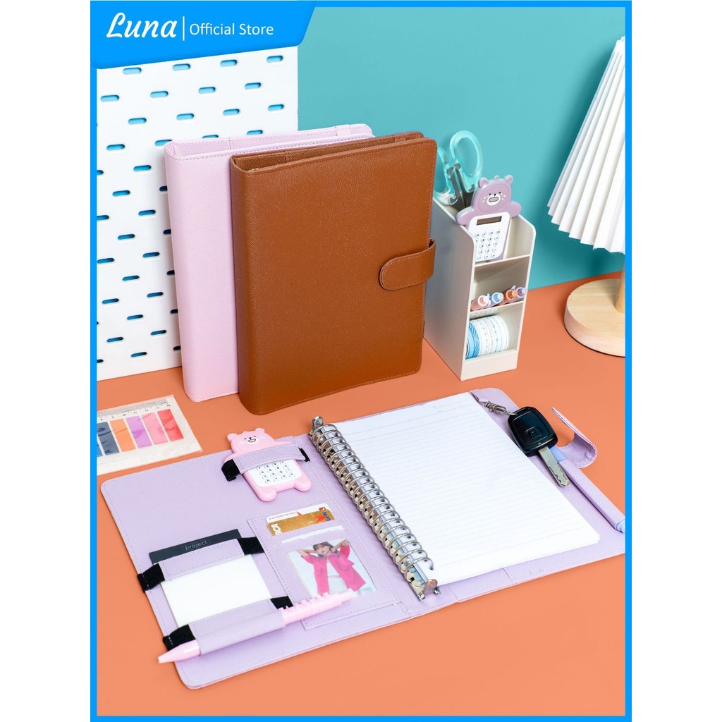 

Binder Agenda Kuliah Kulit A5 Polos Antimainstream Cover Kulit Sintetis 20 Ring A5