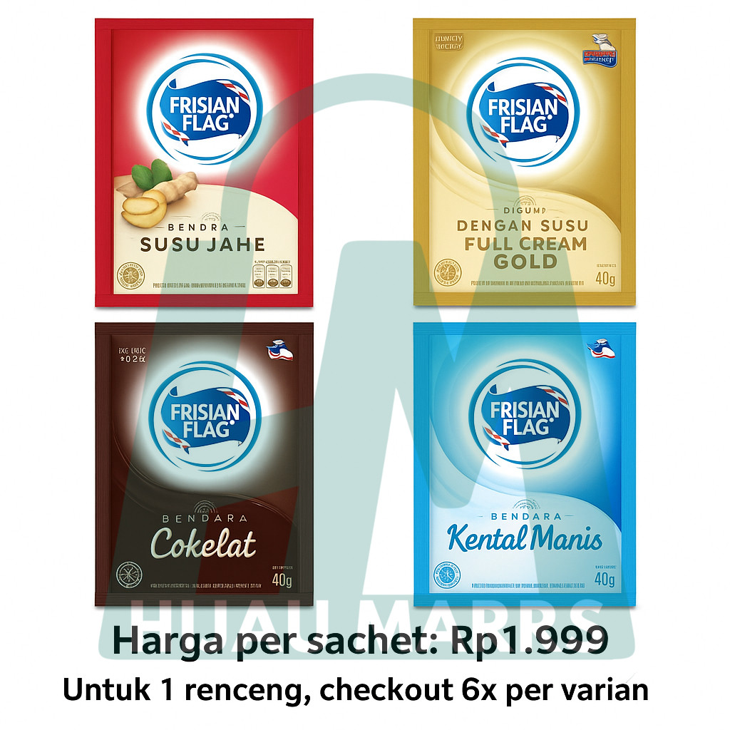 

HM ~ ( MIN 12 SACHET) Kental Manis Sachet Frisian Flag Susu Multivitamin Isi 38gr.