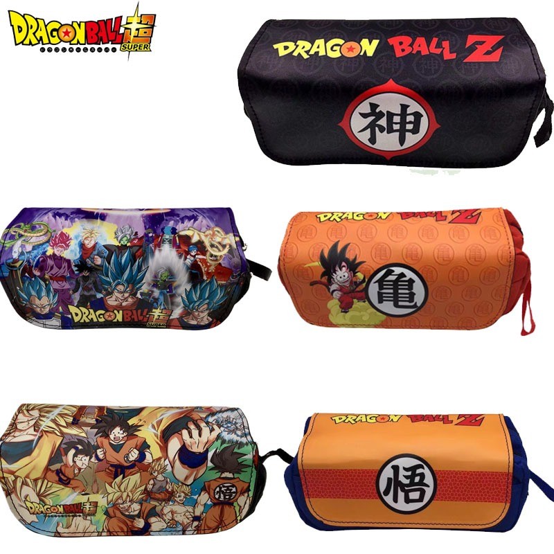 

Hot Anime Dragon Ball Pen Bag Goku Cartoon Fully Printed Flap Stationery Box Large Capacity Pencil Case Cute Bags Students Gifts