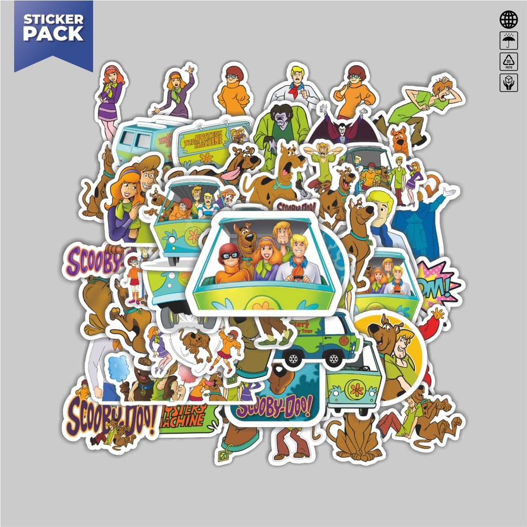 

[100PCS]Stiker Pack Stiker Warner Bros Series Scooby Doo Aesthetic Vinyl Anti Air Dekorasi Sticker Laptop Buku Journal Koper Helm Casing HP Gitar Helm Skateboard
