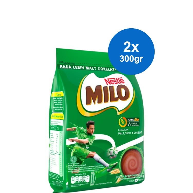 

NEW SALE Milo Activ-Go Susu Bubuk Cokelat 2 x 300 gr
