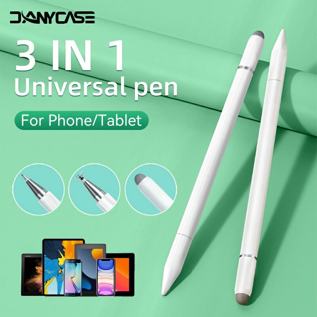 

DANYCASE Universal Stylus Pen 3 in 1 Universal Pencil for iPad Samsung Xiaomi Redmi No Charging Phone Tablet Screen Touch Pencil