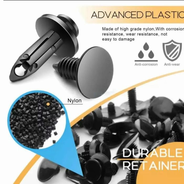 paku baut plastik mobil mur sekrup pengencang panel pintu bumper car