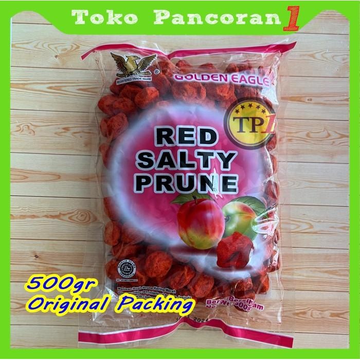 

[TERLARIS] Golden Eagle Manisan buah kiamboi kiamboy plum merah putih 500g - Red Salty Prune[TERLARIS ]
