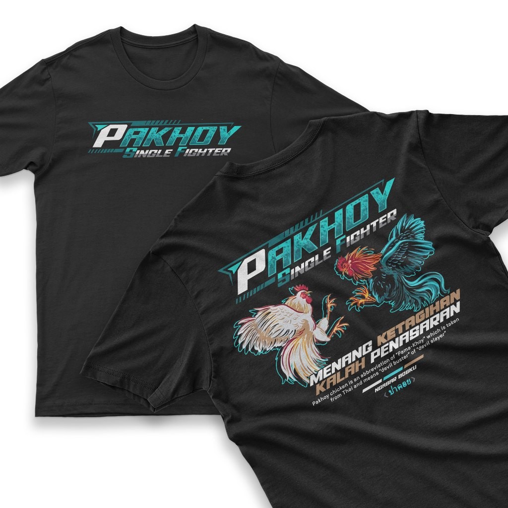 Kaos Ayam Petarung Thailand Pama Pakhoy Bangkok Jago - Baju Ayam Aduan Single Fighter 30S