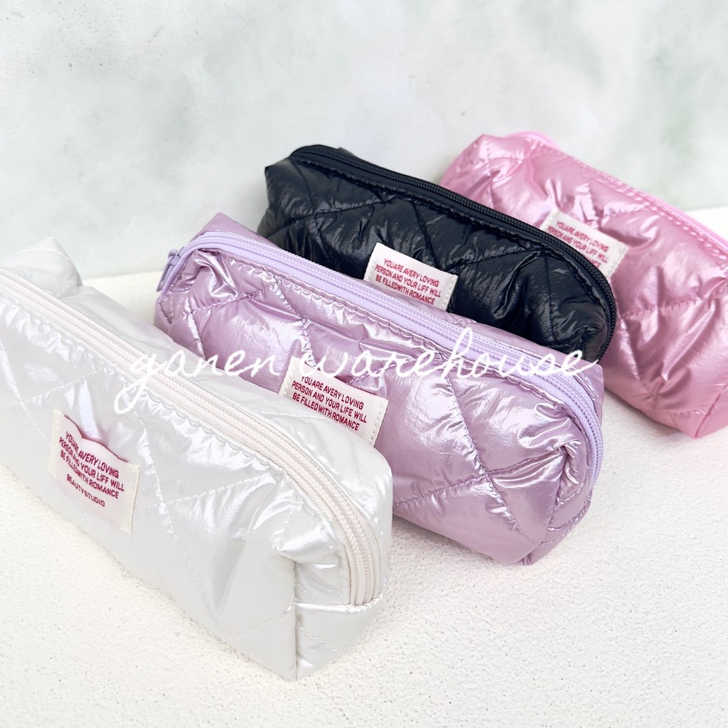 

[GW] Metalic Small Pouch Tempat Pensil Make Up Serbaguna Hologram