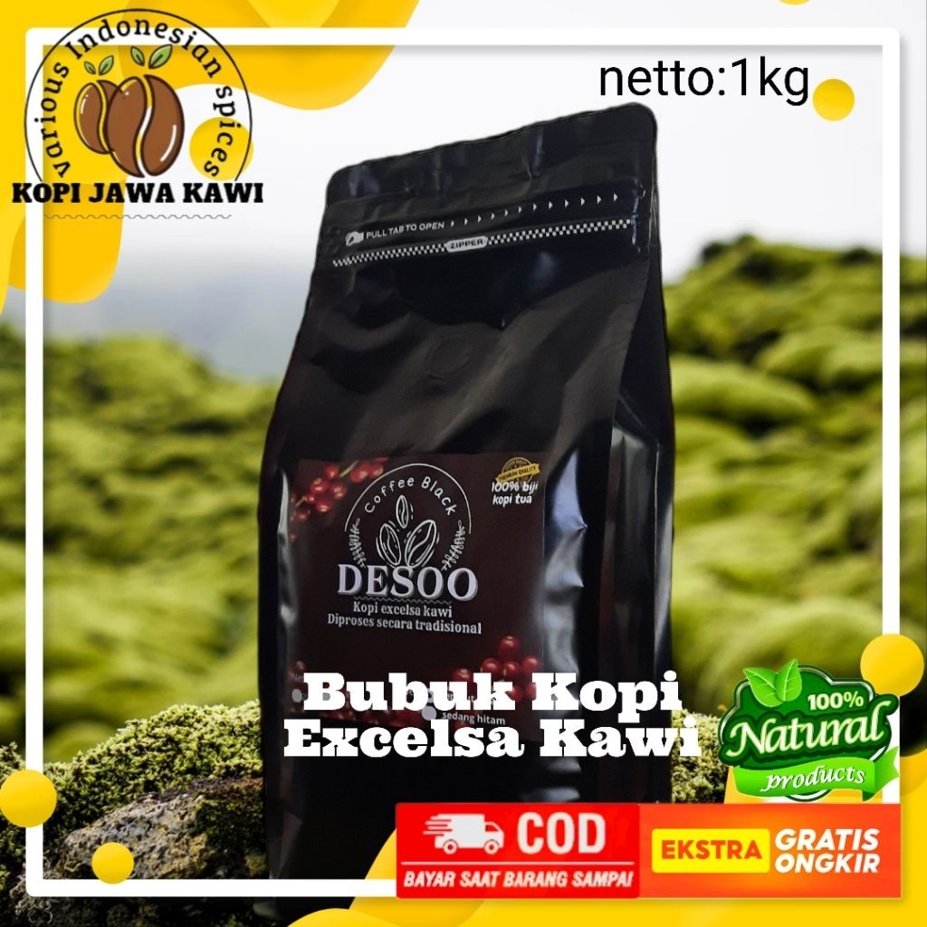 

[ KOPI BUBUK DESOO PREMIUM SPECIAL 1 KG ] Biji Kopi Excelsa Gunung Kawi Nangka Coffee Espresso Bean