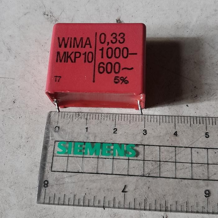 Part MKP10 0.33uF 330nF 1000v 600v 330n 1000v 600v  0.33uf/1000v 600v Wima original - used