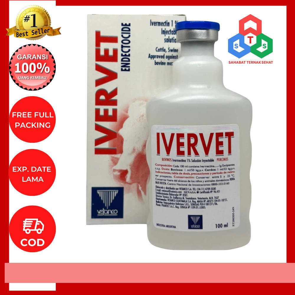 IVERVET 100 ml IVERVET OBAT GUDIK ECTO ENDO PARASIT