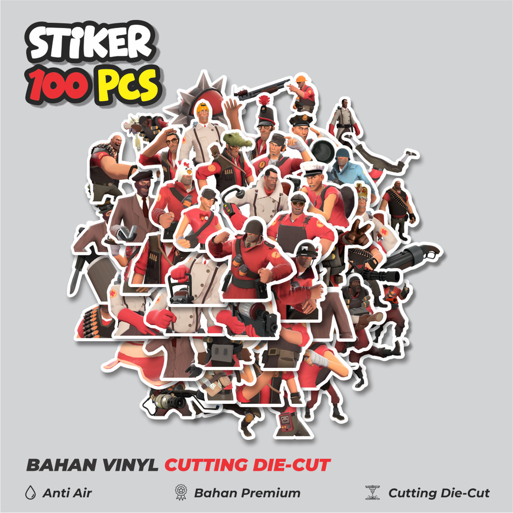 

Terbaru! 50 pcs Stiker Game Series Team Fortres Character V3 Dekorasi Lucu Kreatif untuk Notebook, Skateboard, HP