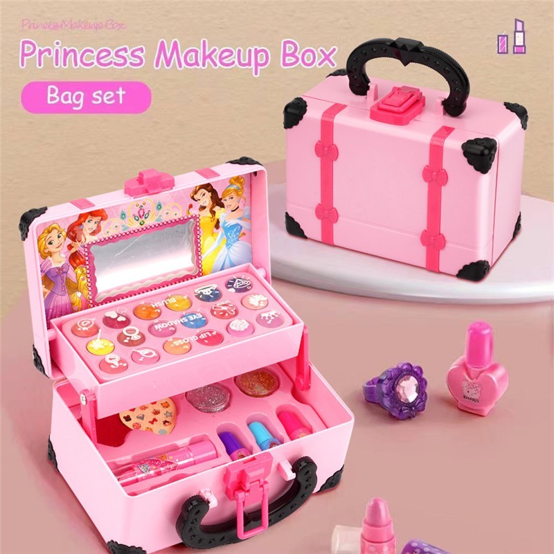 SHD_SHOP Girls Makeup Toys Mainan Anak Perempuan Make Up Girls Makeup Toys Kosmetik Kotak Bermain Pr