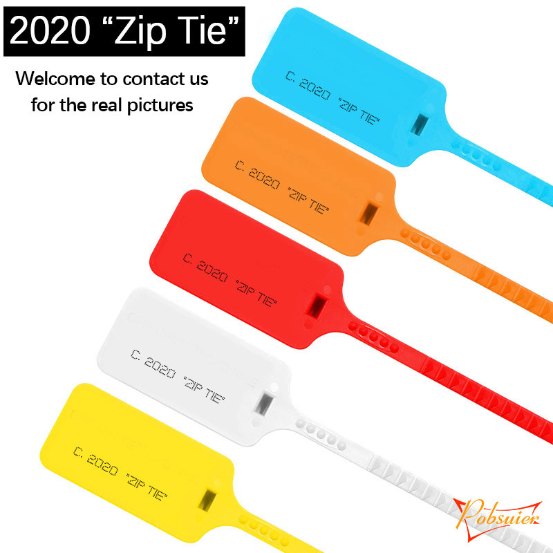 6pcs New 2013 2017 2018 2020 Zip Tie Disposable Plastic Tag Off Sneakers Shoes Decorations White Red