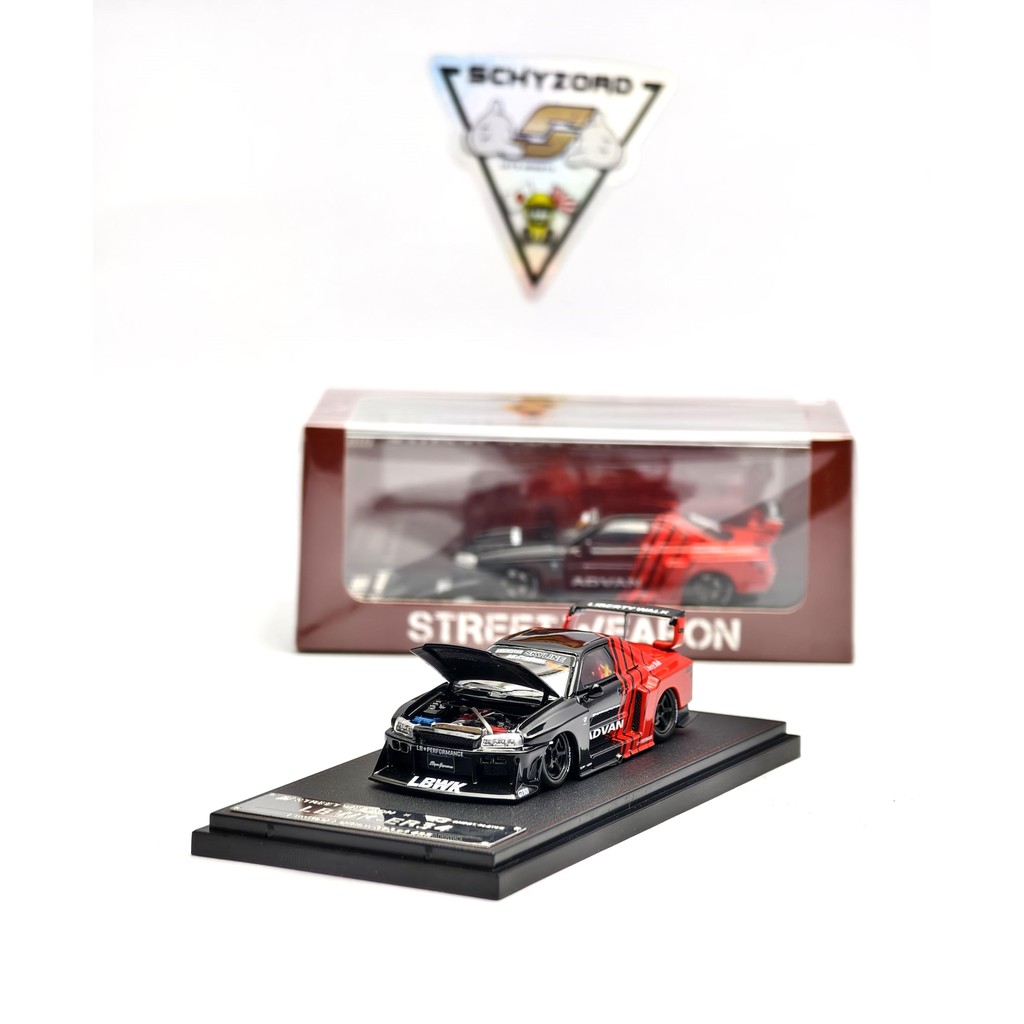 Street Weapon LBWK Skyline ER34 ADVAN LB Super Silhouette Open Hood Limited Edition