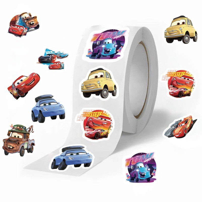 

500PCS/Roll Lightning McQueen Stickers Toy Disney Cars Kids Anime Cute Paster Children Cartoon Fashion Decal Boy Girl Stickers