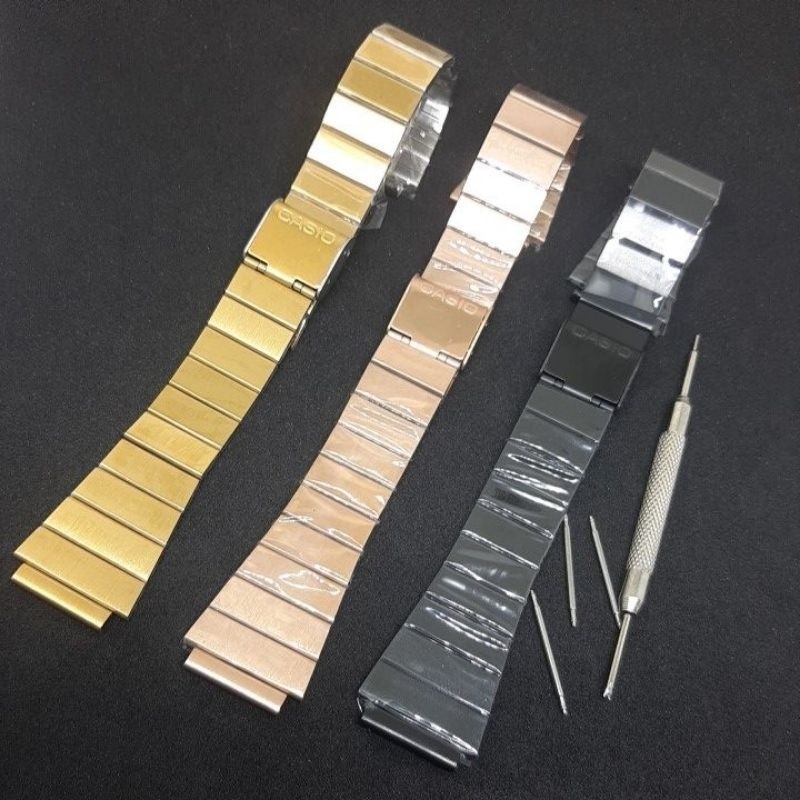 Rantai Bracelet Tali Jam Casio F 91 F-91H W-217H AE 1000 AE 1200 Steinless Steel 18mm Premium