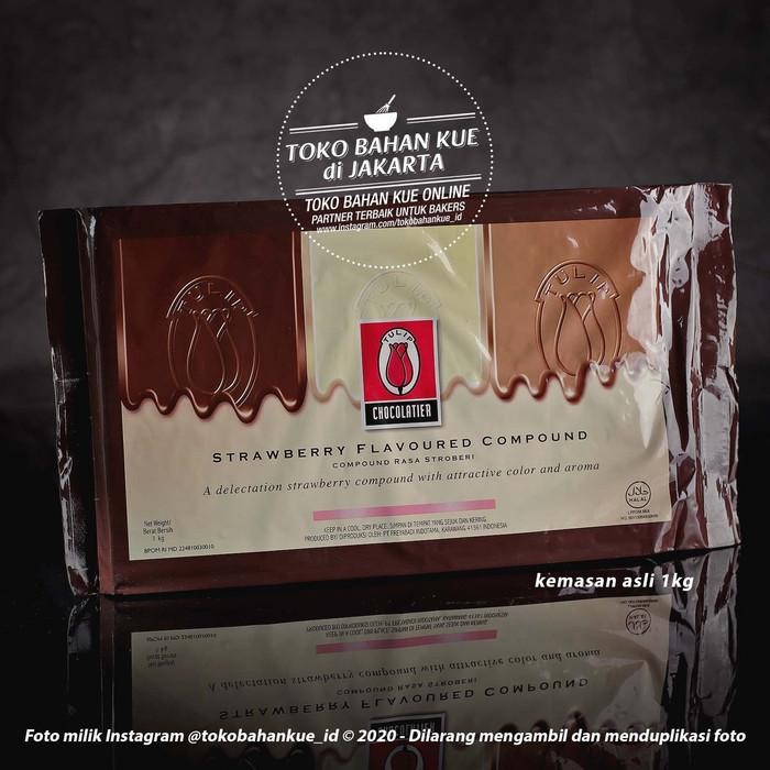 

Promo Tulip Chocolate Strawberry Compound 200gr Stroberi Batang Coklat Pink