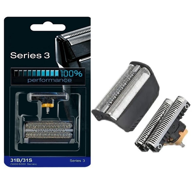 

31B Replacement foil & cutter head For Braun Series 5000&6000,Series 3 350,360,380,5612,5770,6520,5010,5312,5410,5485,6518,6520