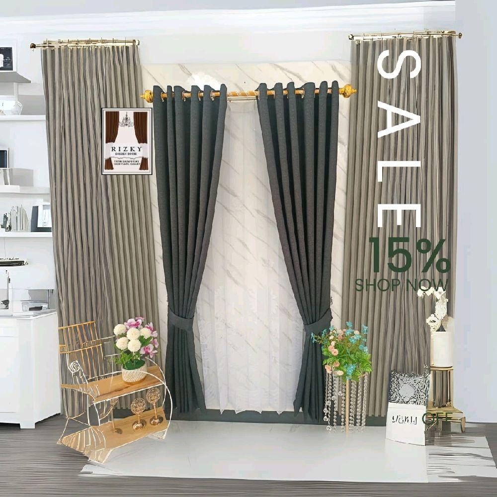 Gorden Jendela warna hitam | Gorden jendela minimalis | Gorden pintu dan jendela | Gorden pintu kama