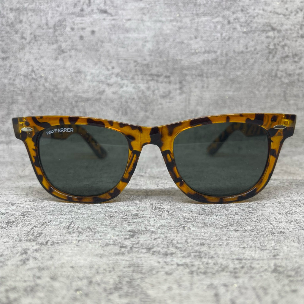 Kacamata Wayfarer Tortoise Glossy Besi Medium