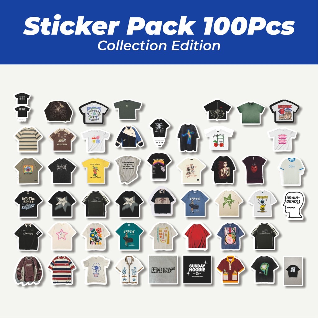 

Hot Stiker T-Shirt V5 Lucu Anti Air Stikers Berperekat Waterproof Sticker Decal Buat Motor Helm Buku Journal Koper Casing HP Laptop Botol Minum