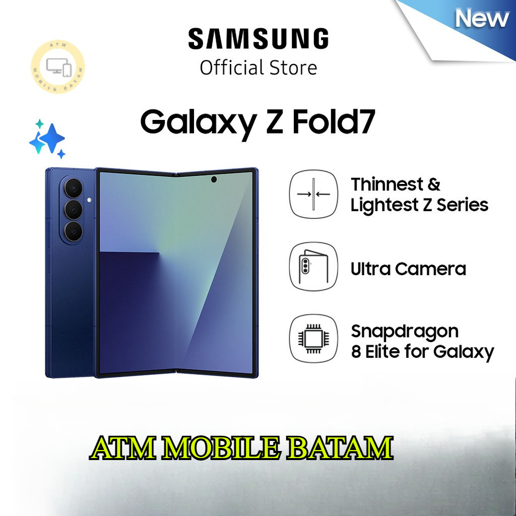 Samsung Galaxy Z Fold7 12/256GB - Blue Shadow | Hp Lipat AI | Kamera 200MP
