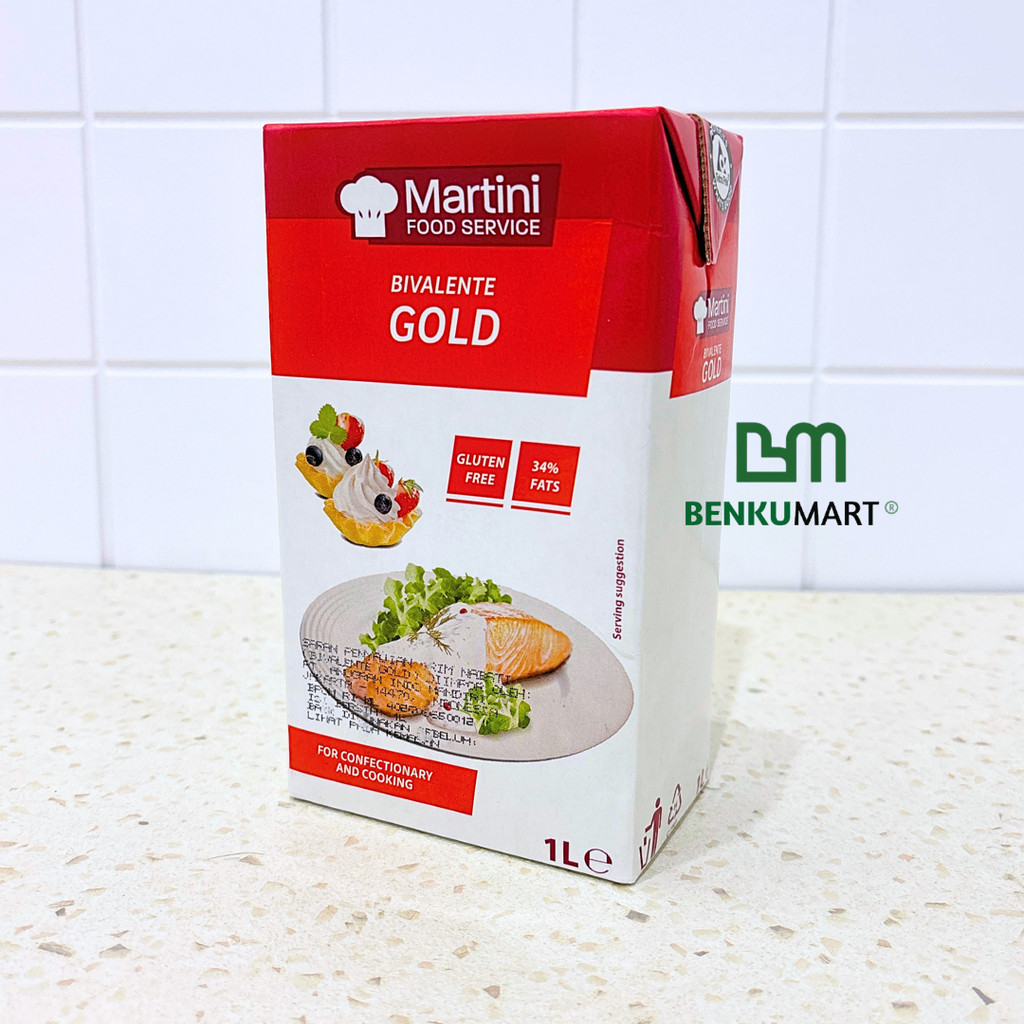 

Martini Bivalente GOLD (MERAH) 1 Liter | Vegetable Cream | UHT Non-Dairy Cream | Martini Food Service