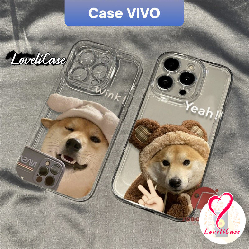 Case Vivo Y30 Y100 Y17 Y12 Y20 Y12i Y35 Y22 Y11 Y15 Y12s Y15s Y36 Y16 Case couple shiba inu anjing m