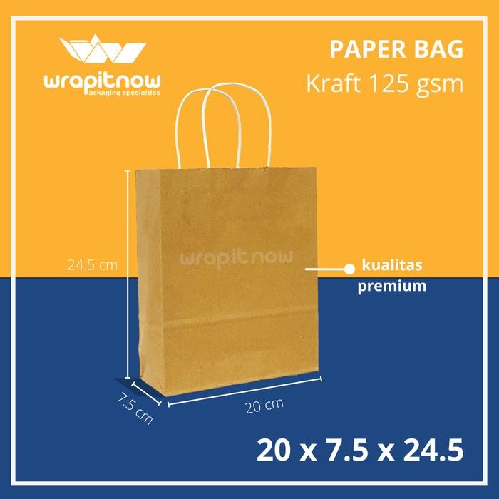

Sale (50 Pcs) Paper Bag Polos 20x7.5x24.5 Paper Bag 24x9x33.5 Paper Bag 25x13x26.5 - 20x7,5x24,5 Terlaris