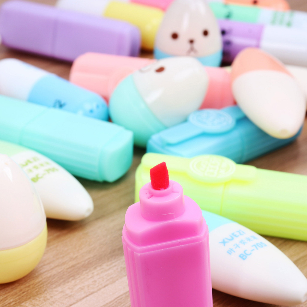 

Ellen Brook 1 Pieces Cute Mini Highlighter Lovely Cartoon Paint School Office Office Stationery Supply Kawaii Funny Marker Pen