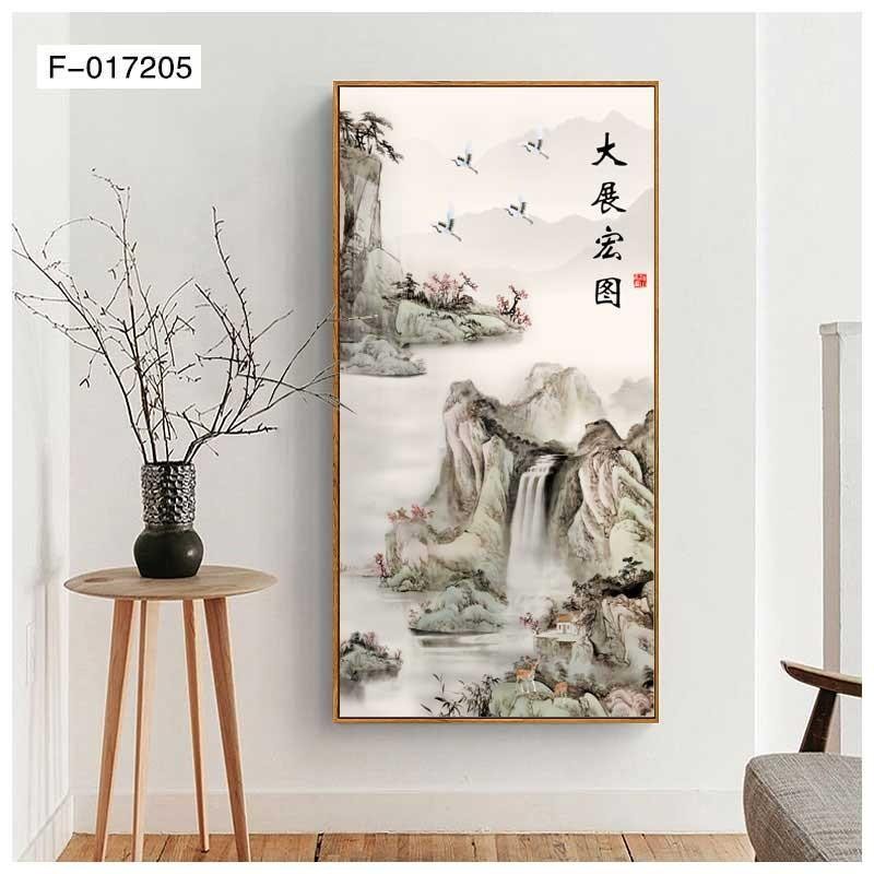 Wallpaper Lukisan Dinding Tanpa Frame Tulisan China - Wallstiker Lukisan Dinding Dekorasi Ruangan