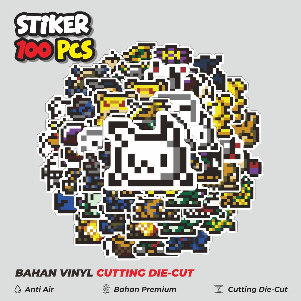 

Terbaru! 50 pcs Stiker Pixel Digimon V16 Dekorasi Lucu Kreatif untuk Notebook, Skateboard, HP
