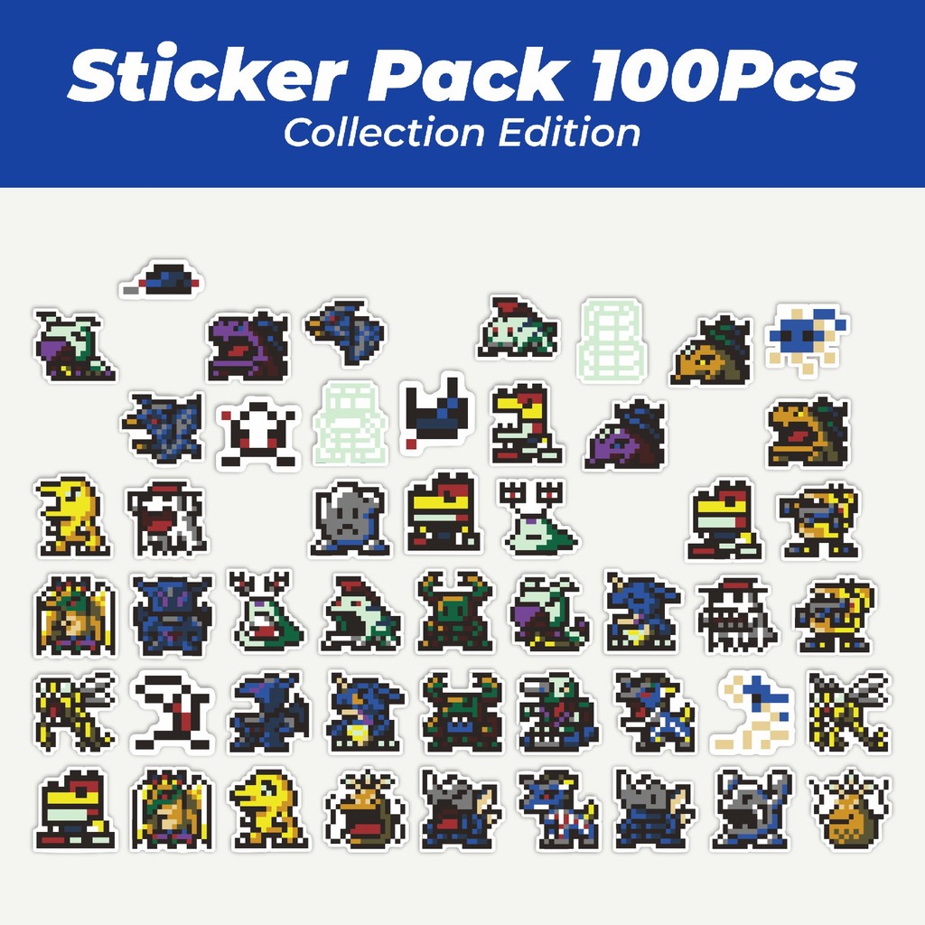 

Hot Stiker Pixel Digimon V13 Lucu Anti Air Stikers Berperekat Waterproof Sticker Decal Buat Motor Helm Buku Journal Koper Casing HP Laptop Botol Minum