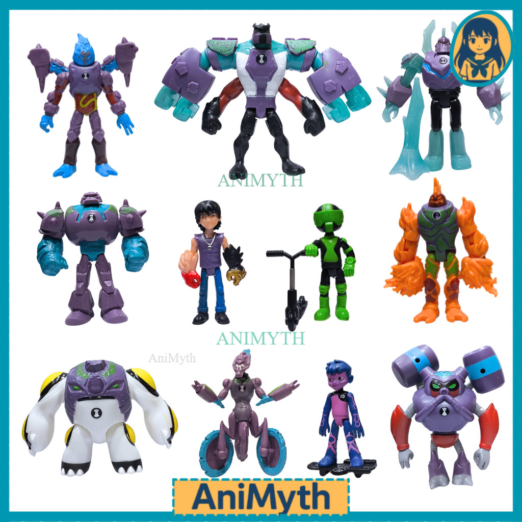Figure Ben 10 Action Figur Four Arms Heatblast Cannonbolt Kevin Set