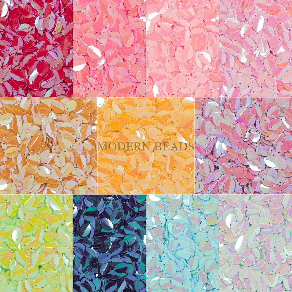 [100 GRAM] Sequin Tetes Tekuk 8x13mm / Payet Ramboci Tetes Lipat / Rambocci Tetes Folded 8x13mm Anek