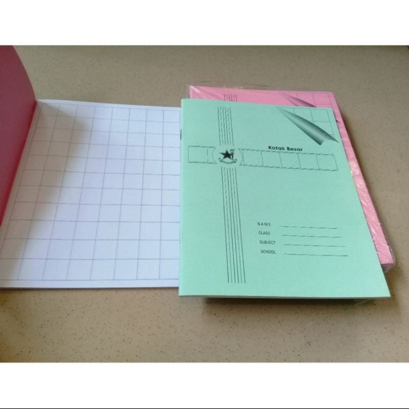 

Buku tulis kotak besar isi 38 lembar ( 1pak/10buku )