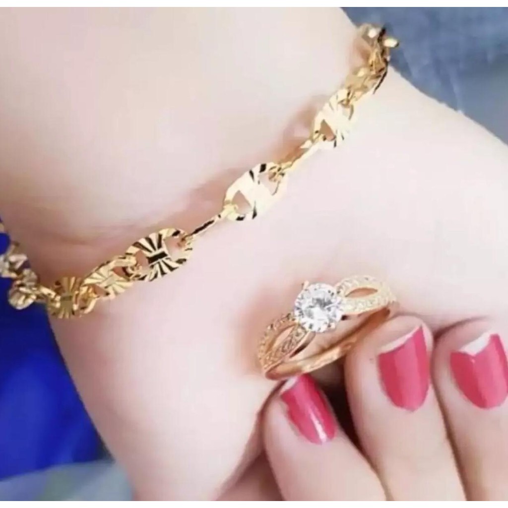 Gelang pecahkopi emas asli 5gram kadar 700 ada surat